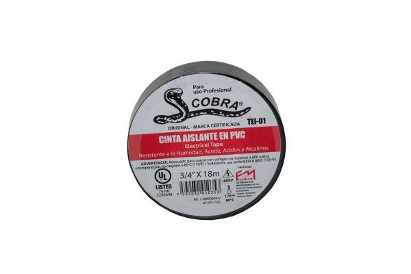 Imagen de TEIPE ELECTRICO COBRA 3/4" x 18MTS