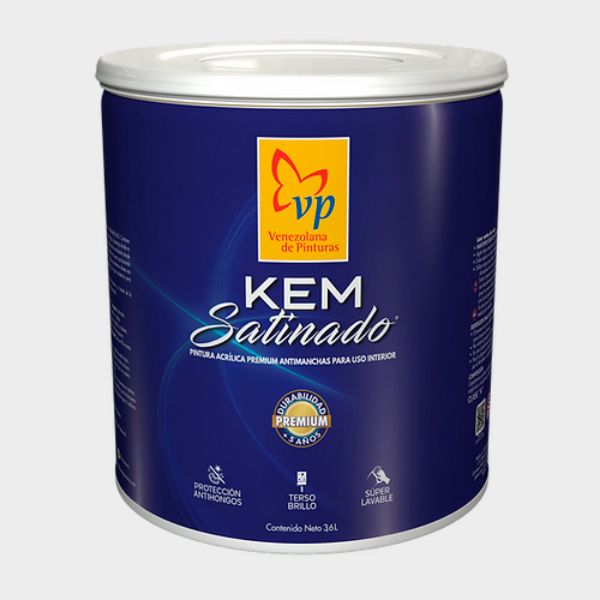 Imagen de KEM SATINADO BLANCO INTENSO 1G VP