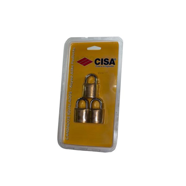 Imagen de CANDADOS CISA IGUALADOS 30MM 3PCS.