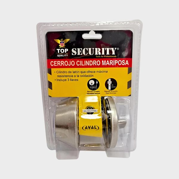 Imagen de CERROJO CILINDRO MARIPOSA CROM C/LLAVE