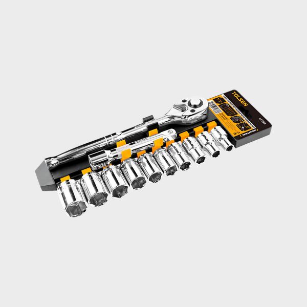 Imagen de JUEGO DE DADO 12PZS 1/2" SAE TOLSEN