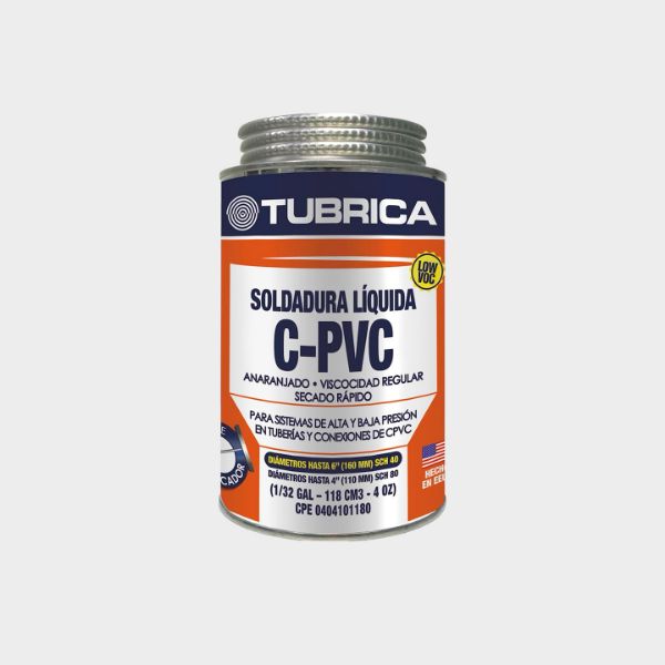 Imagen de PEGA NARANJA CPVC 1/32 (118ml) TUBRICA