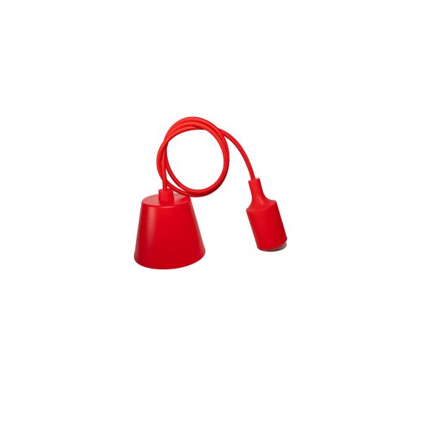 Imagen de LAMP COLG R-E27 70CM AJUST EN SILC ROJO