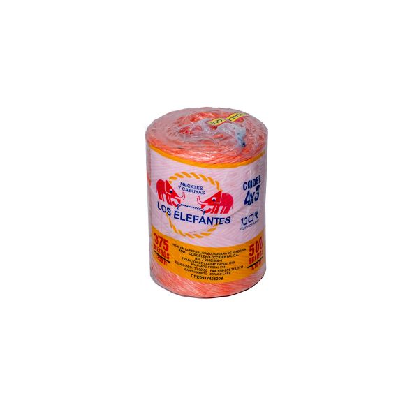 Imagen de MECATE PP30 NARANJA ROLLO 500GR ELEFANTE