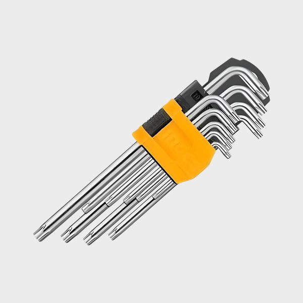 Imagen de JUEGO LLAVES TORX 9PZAS (T10-T50) INGCO