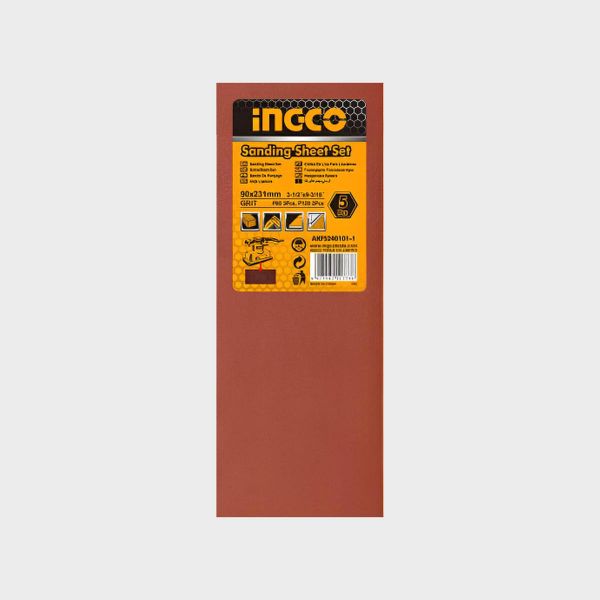 Imagen de SET LIJA (3 PZS G80 Y 2PZS G120) INGCO