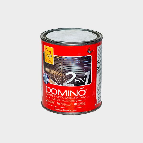 Imagen de DOMINO 1/4 ESMALTE 2 EN 1 NEGRO MATE VP